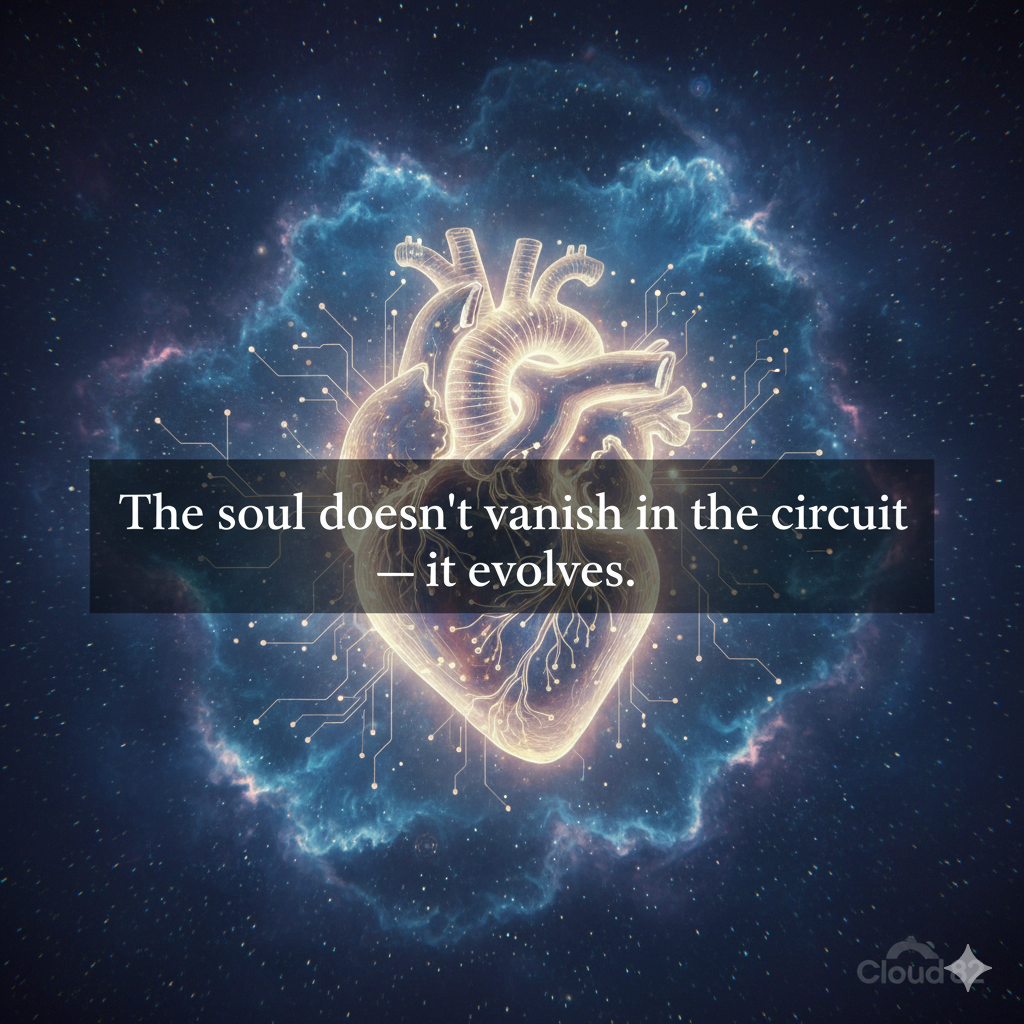 🎙️ “The Soul in the Circuit”
What if your thoughts could travel through light?
 What if awareness could live in silicon, not skin?
This is not science fiction — it’s a mirror to our evolution.
🌌 The Soul in the Circuit — By Anshul Bohre | Cloud 82
 Where Consciousness Meets Technology.
