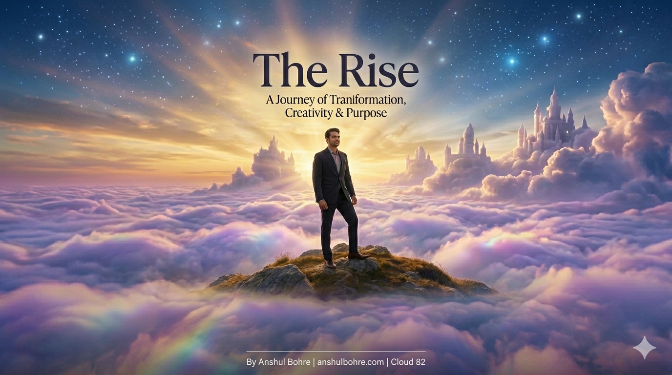 ✨ Every transformation begins with a question… ❓ Is this the life I’m meant to live? 🌌 The most powerful transformations often happen quietly. Not in front of the world — but within the mind 🧠, the heart ❤️, and the soul ✨. My journey has been one of reflection 🪞, creativity 🎨, and purpose 🌍. From solitude 🌙 to vision 🌅… From ideas 💡 to reality 🚀. This is the story behind my transformation and the philosophy that inspired Cloud 82 ☁️✨. 📖 Read the full story on my website 🌐 anshulbohre.com — Anshul Bohre ✨ #Transformation 🔥 #PersonalGrowth 🌱 #Cloud82 ☁️ #AnshulBohre ⭐ #LimitlessLiving 🌌 #CreativeLife 🎨 #PurposeDriven 🚀 #MindsetShift 🧠 #SelfDiscovery 🌿 #EntrepreneurJourney 💼