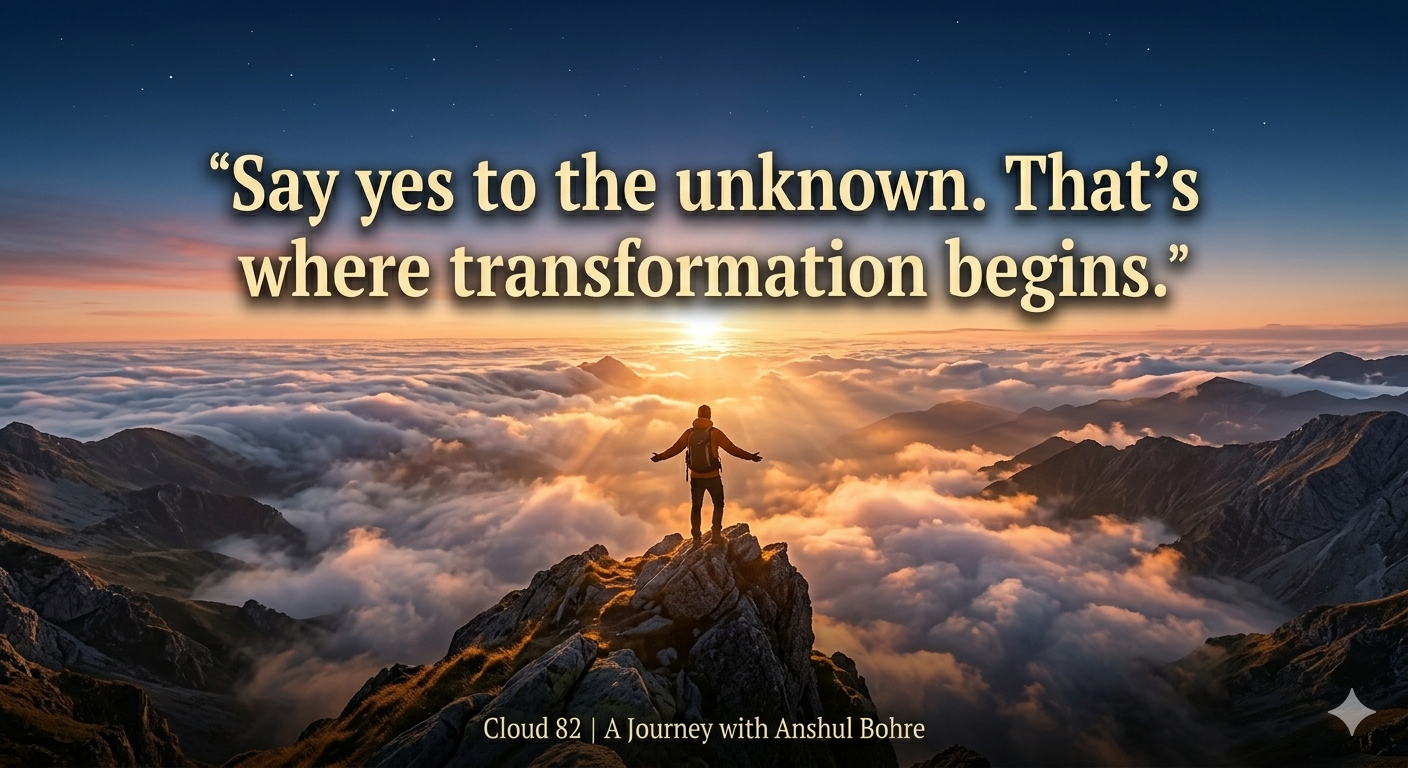 Stop existing. Start experiencing. Because the right moment doesn’t just pass… it changes you. ☁️ Cloud 82 | Anshul Bohre anshulbohre.com/contact #TransformYourLife #Cloud82 #AnshulBohre #ExperienceMore