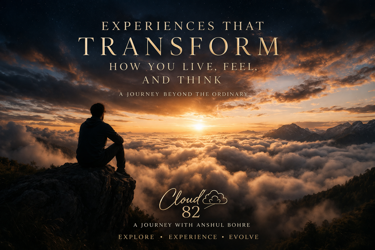 Stop existing. Start experiencing. Because the right moment doesn’t just pass… it changes you. ☁️ Cloud 82 | Anshul Bohre anshulbohre.com/contact #TransformYourLife #Cloud82 #AnshulBohre #ExperienceMore