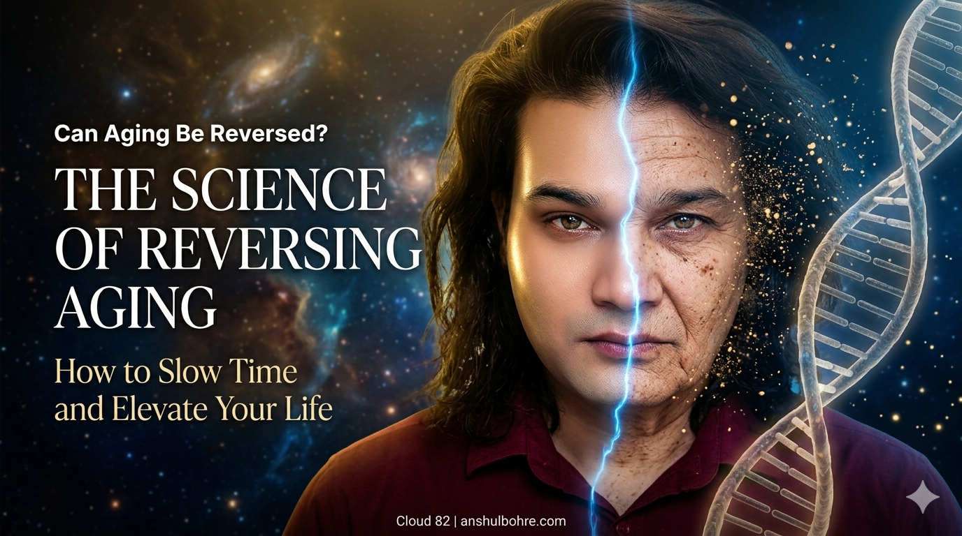 ✨ Cloud 82 What if aging isn’t something you have to accept… but something you can influence? I just published a deep, science-backed exploration into reversing aging, where biology meets lifestyle, and research meets consciousness. From epigenetics to daily habits, this article breaks down how we can slow down—and potentially reshape—the way we age. This isn’t about chasing youth. It’s about elevating life. 🌌 Read now: anshulbohre.com/blog #Cloud82 #ReverseAging #Longevity #Biohacking #HumanPotential #WellnessLifestyle #MindBodyConnection