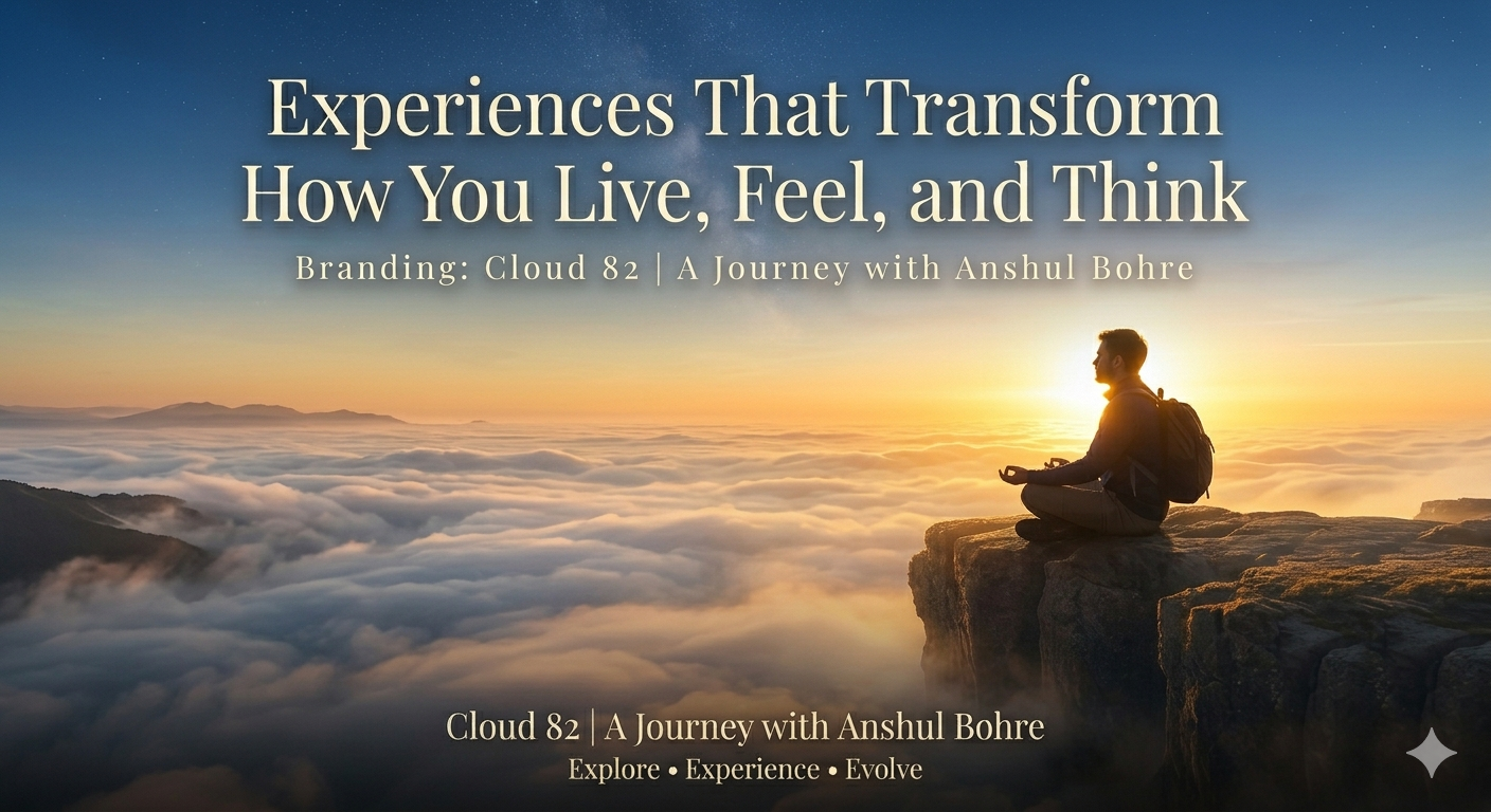 Stop existing. Start experiencing. Because the right moment doesn’t just pass… it changes you. ☁️ Cloud 82 | Anshul Bohre anshulbohre.com/contact #TransformYourLife #Cloud82 #AnshulBohre #ExperienceMore